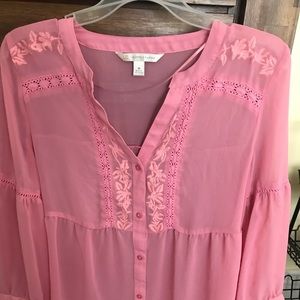 Flowing, sheer blouse.